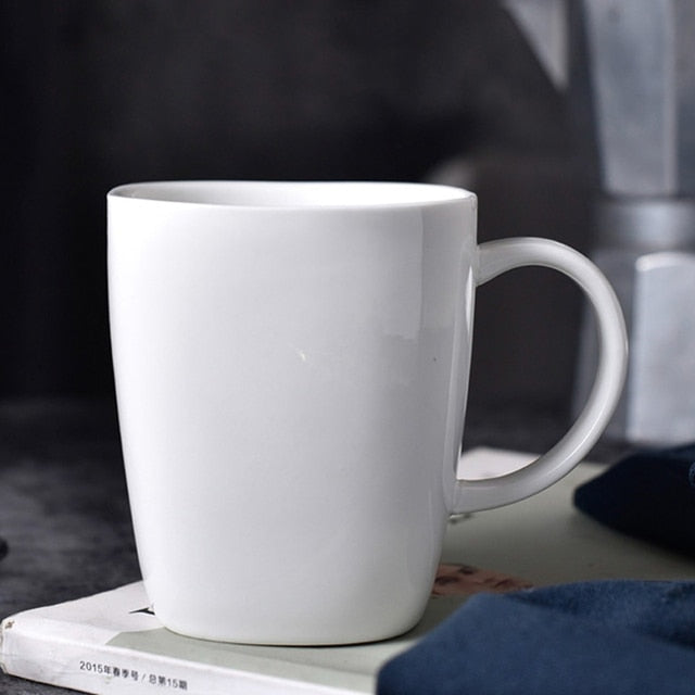 Creative Coffee Mug Pure White Ceramic Mug