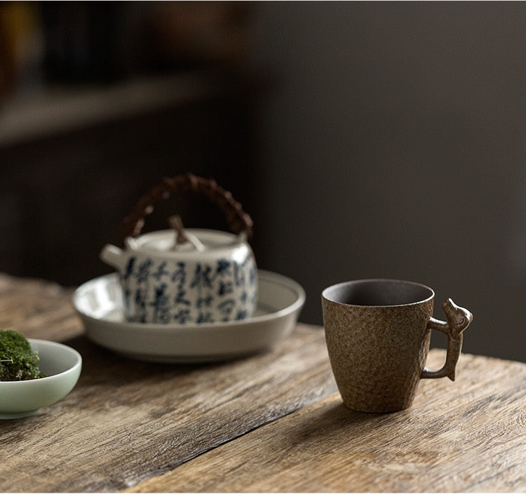 Creative Ceramic Handle Coffee Mug