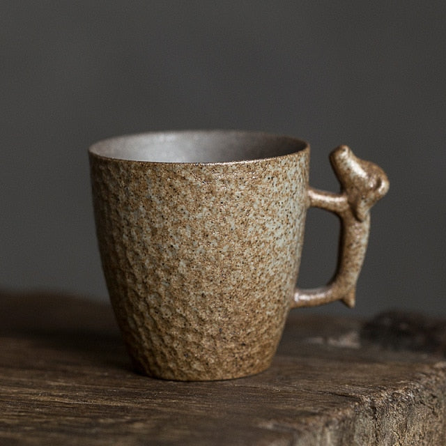 Creative Ceramic Handle Coffee Mug